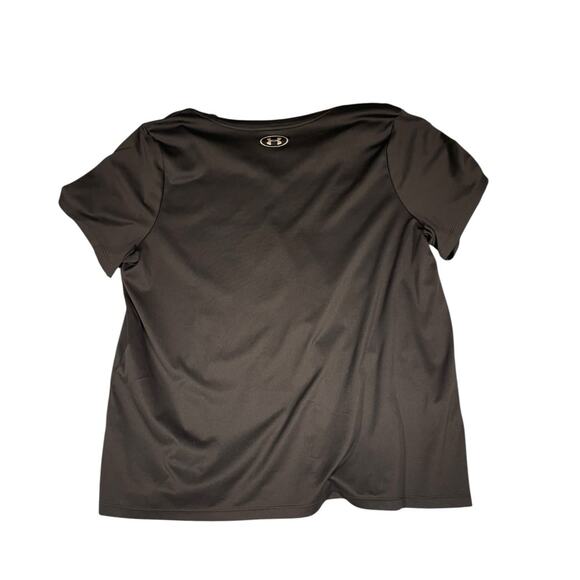 Under Armour Women’s Black V-Neck Athletic T-Shirt Short Sleeve Size 2XL - Picture 3 of 3